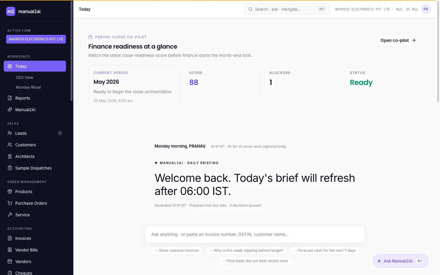 Manual2AI product interface
